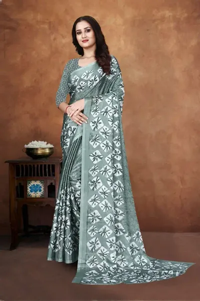 Stylish Rennial Saree With Blouse Piece