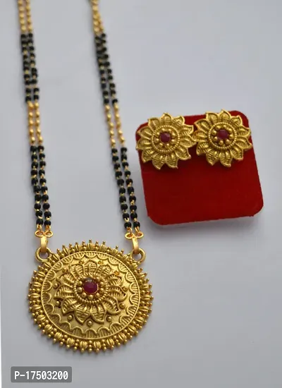 Stylish elegant mangalsutra with earrings