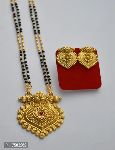 Stylish elegant mangalsutra with earrings