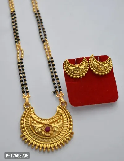 Stylish elegant mangalsutra with earrings