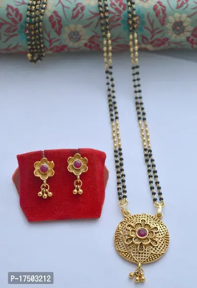 Stylish elegant mangalsutra with earrings