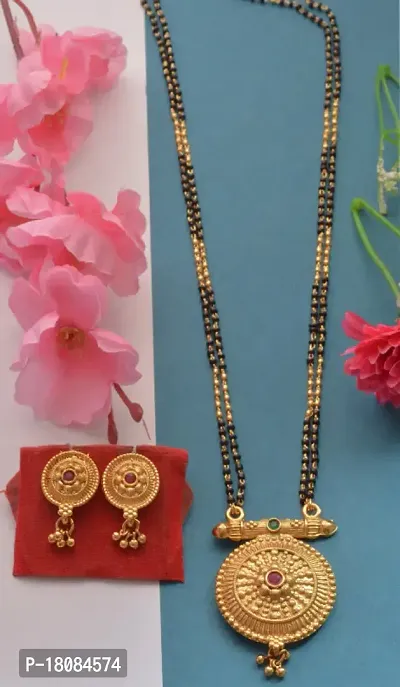 Elegant beautiful mangalsutra with earrings