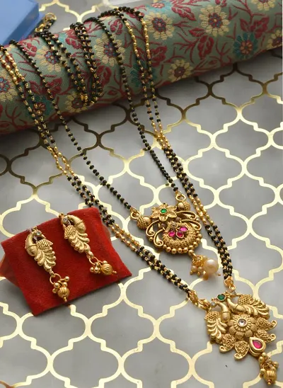 Traditional Alloy Gold Plated Mangalsutra Pack Of 2