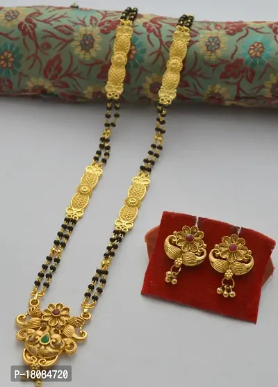 Copper material beatuiful mangalsutra with earrings