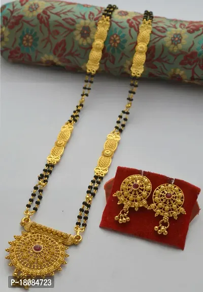 Copper material beatuiful mangalsutra with earrings