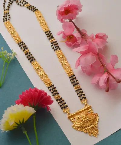 Stylish Golden Copper Mangalsutra For Women