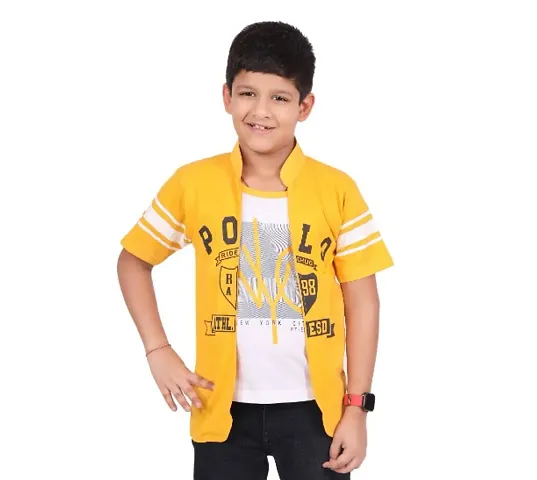 BOYS HALF T/SHIRT SHRUG JACKET PATTERN