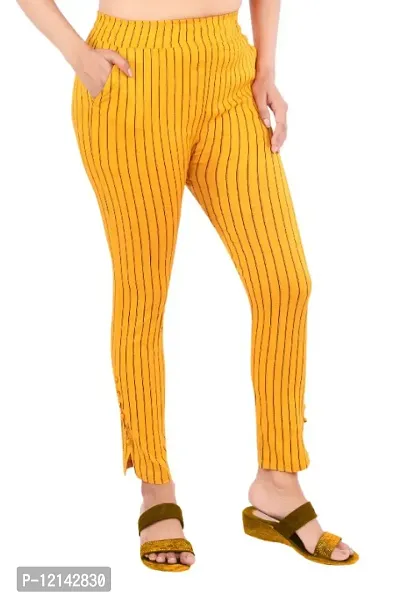 Classic Rayon Striped Jegging for Women