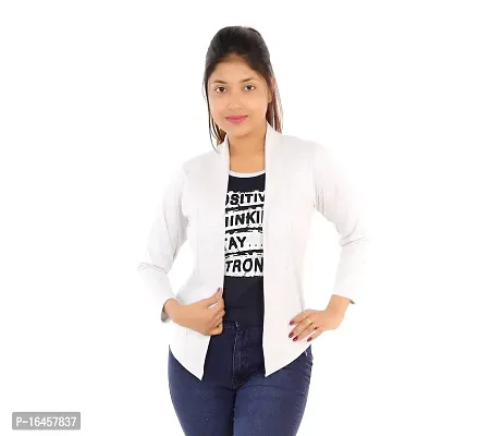 Classic Cotton Solid Shrug for Women