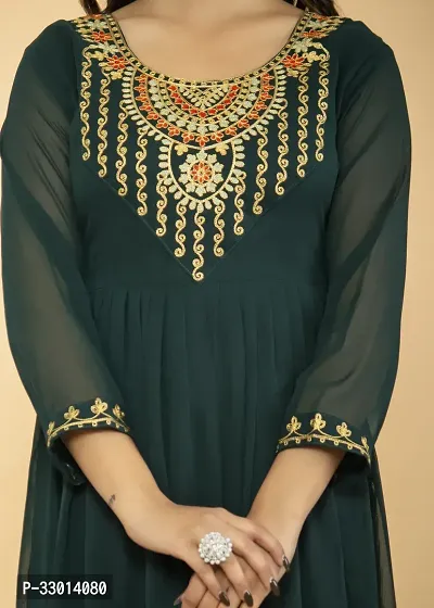 Stylish Green Georgette Kurta For Women-thumb4