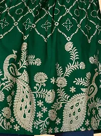 Beautiful Cotton Blend Green Printed Kurta For Women-thumb3