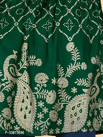 Beautiful Cotton Blend Green Printed Kurta For Women-thumb4