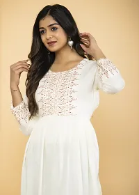 Beautiful Cotton Blend Cream Printed Kurta For Women-thumb3