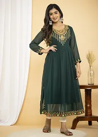 Stylish Green Georgette Kurta For Women-thumb2