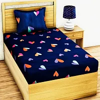 160TC Glace Cotton Same Design Combo set of 1 Double Bedsheet with 2 Pillow Covers  1 Single Bedsheet with 1 Pillow Cover-thumb2