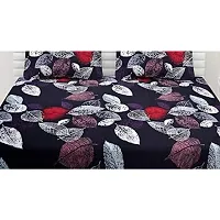 Vaastu Furnishings 180 TC Glace Cotton Printed Double Bedsheet with 2 Pillow Covers (Multicolour, Size 90 x 100 Inch)-thumb1