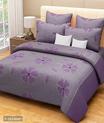 Comfortable Polycotton Queen Bedsheet With Pillow Covers-thumb0