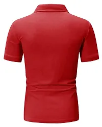 Men's Solid Polo Neck Cotton T-Shirt-thumb1