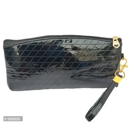 Stylish Leatherette Black Embellished Clutches For Women