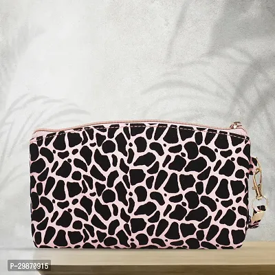 Stylish Pink Artificial Leather Printed Clutches For Women-thumb0