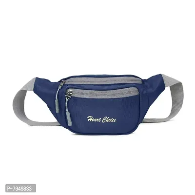 Stylish Navy Blue Fabric Market Travel Waist Bags For Men-thumb0