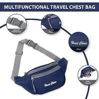 Stylish Navy Blue Fabric Market Travel Waist Bags For Men-thumb2