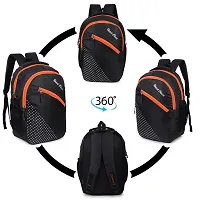 Heart choice Stylish college school travel office bag - CROSE Zip Orange Black-thumb3