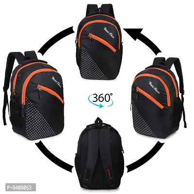 Heart choice Stylish college school travel office bag - CROSE Zip Orange Black-thumb4