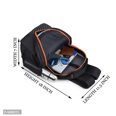 Stylish college office school travel bag - CROSE Zip Orange Black 01-thumb3