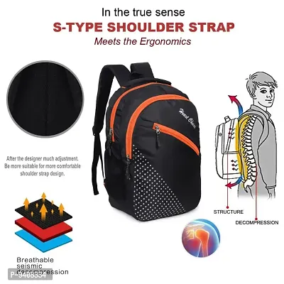 Stylish college office school travel bag - CROSE Zip Orange Black 02-thumb5