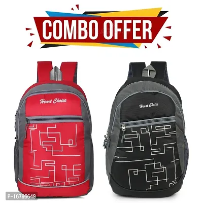 2 pcs Combo set Bag - Red jaal Black jaal