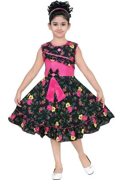 Stylish Midi/Knee Length Kids Frocks