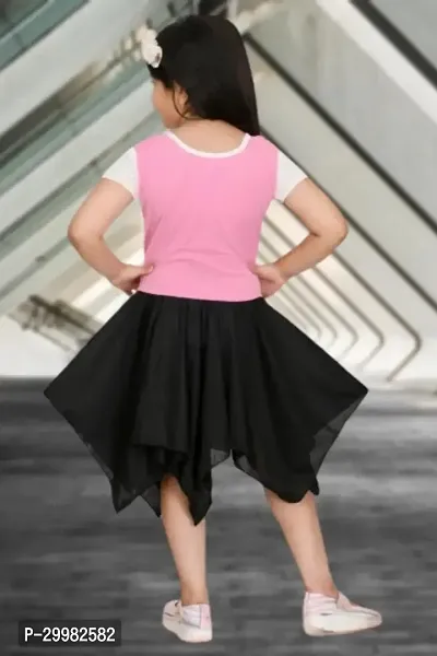 Stylish Pink Cotton Blend Dress For Girls-thumb2