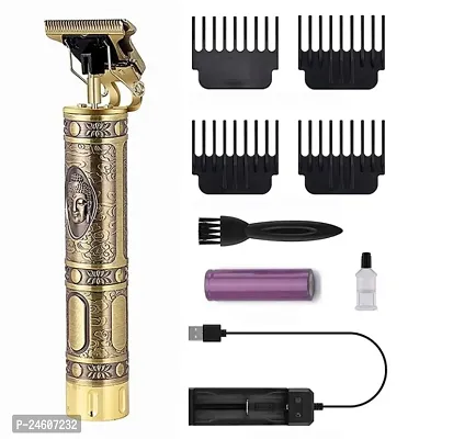 Hair Trimmer For Men Buddha Style Trimmer, Professional Hair Clipper, Adjustable Blade Clipper, Hair Trimmer and Shaver,Retro Oil Head Close Cut Precise hair Trimming Machine (Golden)-thumb0