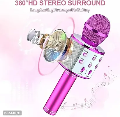 WS858 Bluetooth Wireless Condenser Karaoke Microphone Player Mic Speaker-thumb2