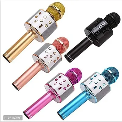 Rechargeable Bluetooth Singing Microphone HIFI Speaker WS 858 With TF card slot , USB Slot And BIG TG 113 SPEAKER COMBO (MULTICOLOR, 2 PIECE COMBO)-thumb2