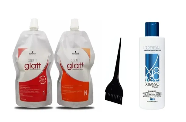 Buy glatt hair cream set pack of 1+free hair brush 1+xtenso blue shampoo 1  - Lowest price in India| GlowRoad