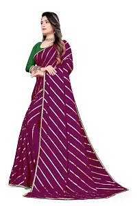 SHRISHARVADA TRANDZ Fancy saree Leheriya design womens (WINE)-thumb2