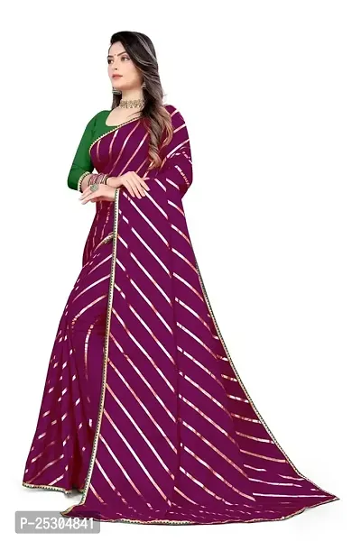 SHRISHARVADA TRANDZ Fancy saree Leheriya design womens (WINE)-thumb3