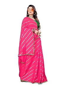 SHRISHARVADA TRANDZ Fancy saree Leheriya design womens (PINK)-thumb3