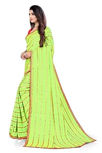 SHRISHARVADA TRANDZ Women's Woven Dola silk Saree leheriya sarees (PISTA)-thumb2