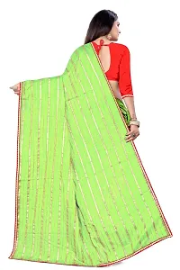 SHRISHARVADA TRANDZ Women's Woven Dola silk Saree leheriya sarees (PISTA)-thumb3