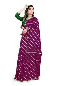 SHRISHARVADA TRANDZ Fancy saree Leheriya design womens (WINE)-thumb1