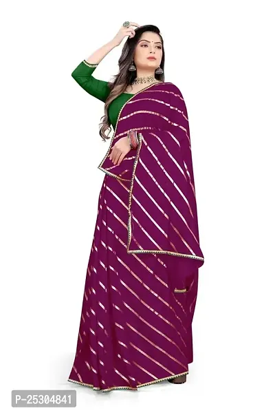 SHRISHARVADA TRANDZ Fancy saree Leheriya design womens (WINE)-thumb2