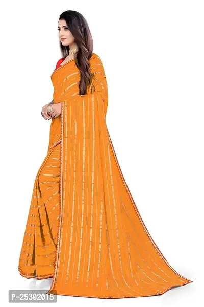 SHRISHARVADA TRANDZ Women's Woven Dola silk Saree leheriya sarees (YELLOW)-thumb3