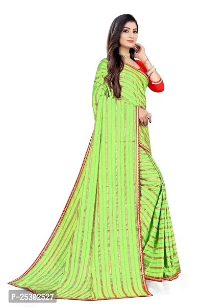 SHRISHARVADA TRANDZ Women's Woven Dola silk Saree leheriya sarees (PISTA)-thumb2