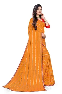 SHRISHARVADA TRANDZ Women's Woven Dola silk Saree leheriya sarees (YELLOW)-thumb1
