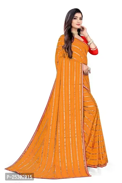 SHRISHARVADA TRANDZ Women's Woven Dola silk Saree leheriya sarees (YELLOW)-thumb2