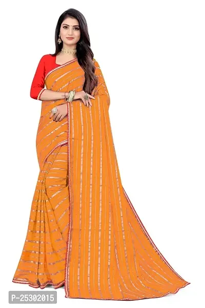 SHRISHARVADA TRANDZ Women's Woven Dola silk Saree leheriya sarees (YELLOW)-thumb0