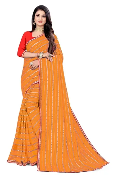 SHRISHARVADA TRANDZ Women's Woven Dola silk Saree leheriya sarees
